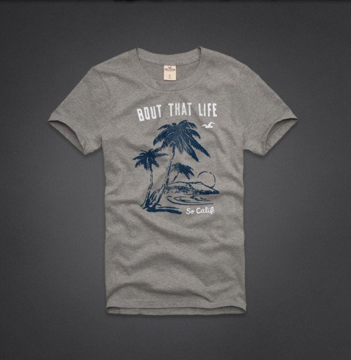 T-shirt Hollister Gris Homme